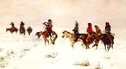 Charles M Russell Lost in a Snow Storm-We are Friends oil painting picture wholesale
